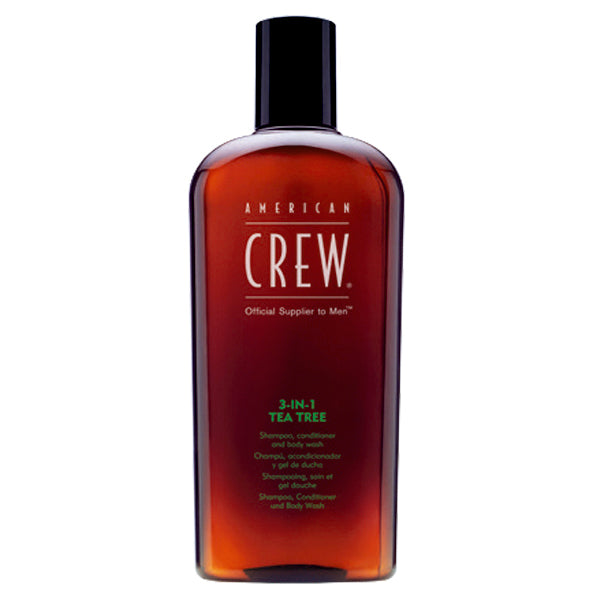 Shampoing, revitalisant et gel douche 3 en 1 à l'arbre à thé d'AMERICAN CREW