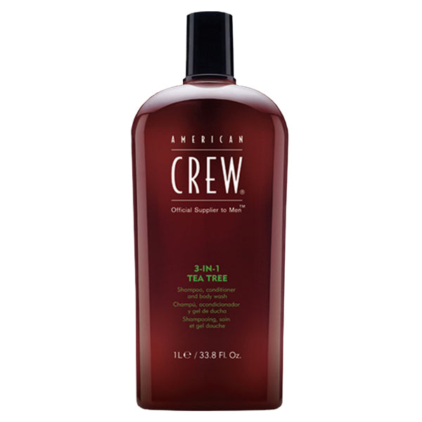 Shampoing, revitalisant et gel douche 3 en 1 à l'arbre à thé d'AMERICAN CREW